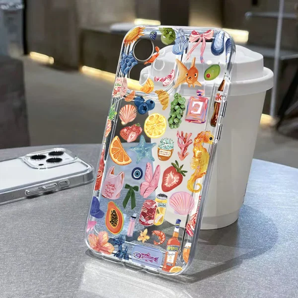Ocean Animal Cute Phone Case For iPhone 11 Case iPhone 15 13 14 12 17 16 Pro Max 8 7 Plus XR XS SE Clear Protective Cover Funda - Image 3