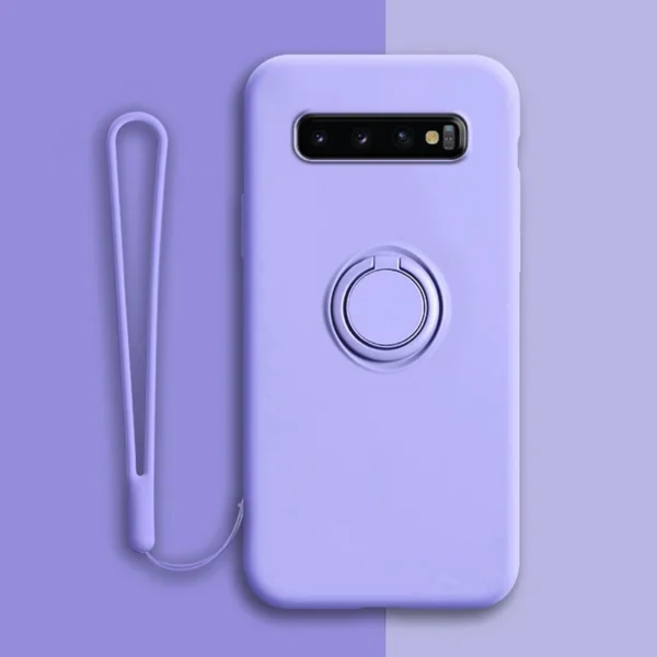 Soft Silicone Case For Samsung Galaxy S10 Plus S21 S20 FE Ultra S Note 20 9 10 S9 S8 S10E E Note20 Note9 Cover Ring Holder Stand - Image 5
