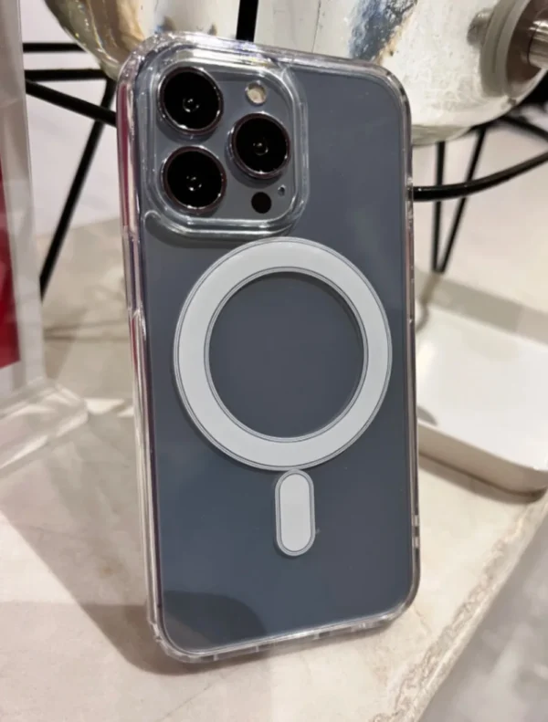 Clear Magnetic Circle Magsafing Case For iPhone 16 15 14 13 12 11 Pro Max XS XR 7 8 Plus Phone Magnetic for Macsafe Cases Cover - Image 2