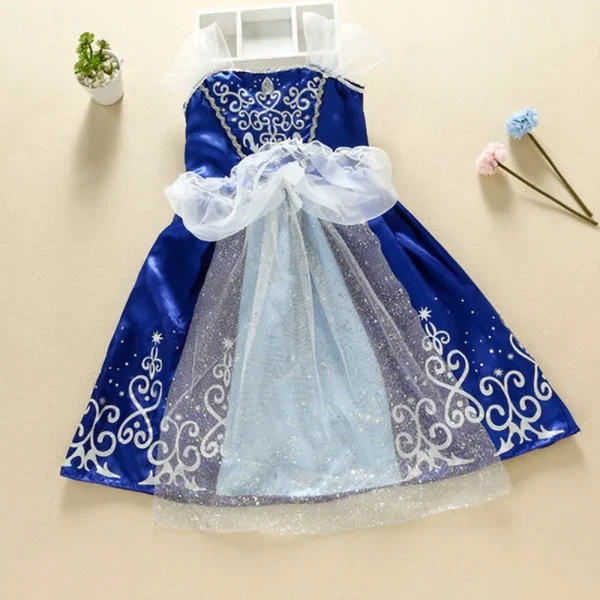 Girls Princess Dress Kids Cinderella Snow White Aurora Sofia Rapunzel Cinderella Halloween Costume Children Birthday Party Dress - Image 6