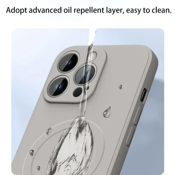 Liquid Silicone Case For iPhone 16 17 15 14 13 12 11 Pro Max Plus Mini Air For Magsafe Magnetic Wireless Charge Soft Cover funda - Image 3
