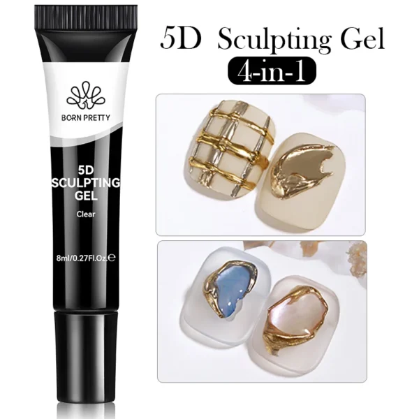 BORN PRETTY 5D Nail Art Gel Waterproof Sculpting gel Carvings & Shape Molding Flower Gel Semi Permanent Manicure Nail Art Design - Image 5