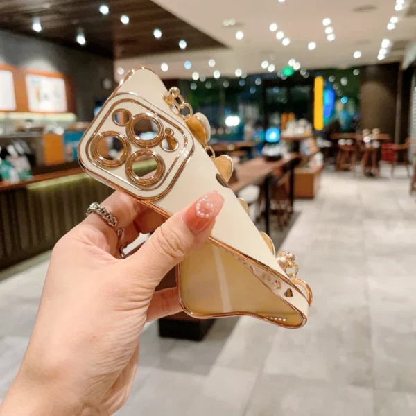 Luxury Soft Love Heart Bracelet Phone Case For iPhone 11 12 13 14 15 16 Pro Max XS X XR Max Plus lint Bumper Cover - Image 6