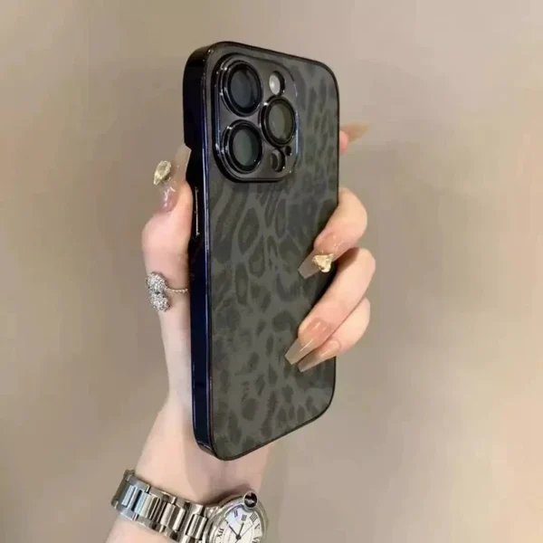 Luxury Leopard Print Phone Case For iPhone 11 12 13 14 15 16 17 Pro Max Plus Air Shockproof Bumber Cases Cover - Image 3