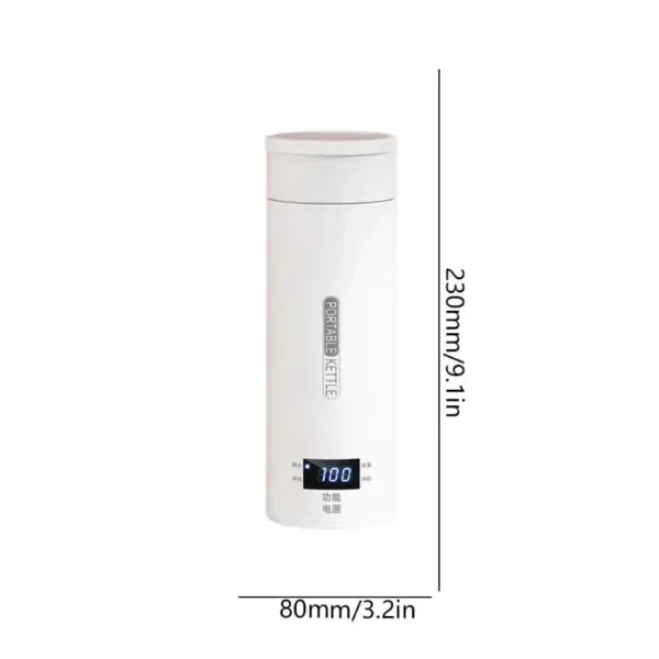 450ML Electric Kettles Portable Tea Coffee Kettle Travel Boil Water Thermal Cup Anti-Scald Water Bottle English Menu - Image 6