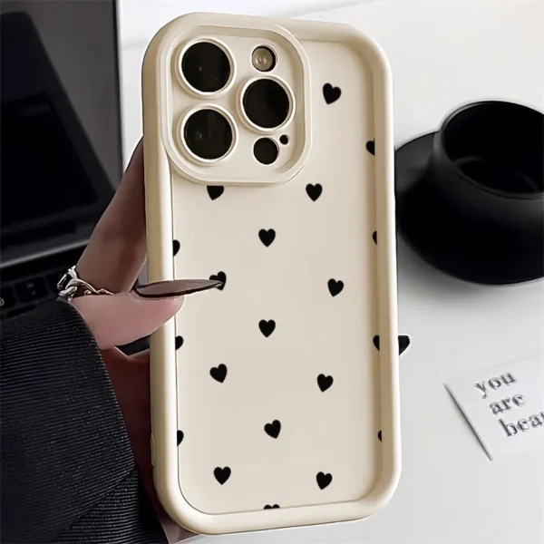 Love Heart Phone Case For iPhone 16 Pro Case iPhone 11 13 17 12 15 14 Pro Max XR X XS 7 8 Plus SE Shockproof Soft Silicone Cover - Image 3