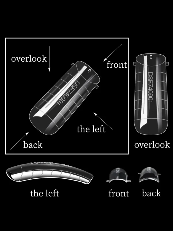 120 Pcs/Set Clear Dual Forms False Nails Full Cover Quick Building Gel Mold Tips Nail Extension Molds Upper Forms For Nails Tips - Image 5