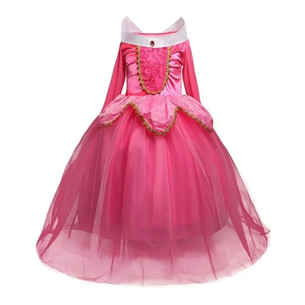 Princess Dress for Girls Elsa Anna Cosplay Costume Kids Jasmine Belle Cinderella Aurora Halloween Christmas Party Elegant Dress - Image 5