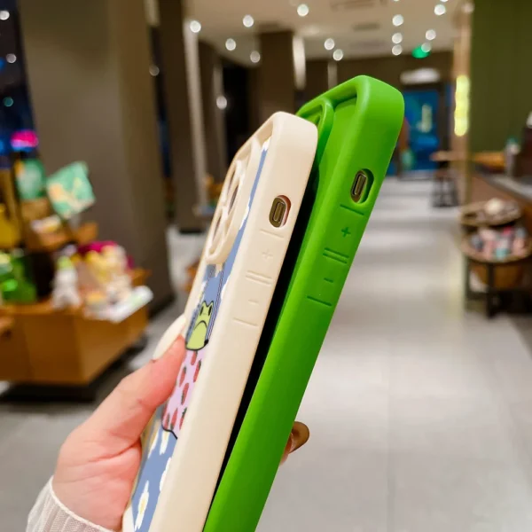 Cute Flower Phone Case For iPhone 16 Pro Case iPhone 13 11 14 15 12 17 Pro Max 16E XR 7 8 Plus SE Cartoon Frog Strawberry Cover - Image 6