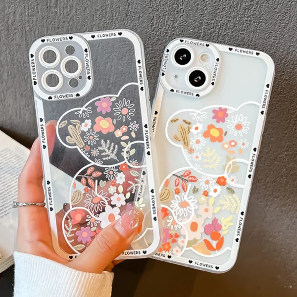 Daisy Flowers Phone Case For iPhone 11 Case iPhone 13 16 14 12 15 Pro Max Mini 7 8 Plus XS XR SE Colorful Love Heart Cover Coque - Image 5