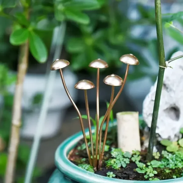 Creative Mini Metal Cute Mushroom Decoration Outdoor Garden Courtyard Decoration Atmosphere Potted Flowers Decoration - Image 7