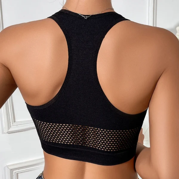 Women Sexy Tank Tops Fishnet Hollow Out Sports Off Shoulder Crop Top Female Outwear Stretch Comfortable Casual Tanks Chic Vest - Image 2