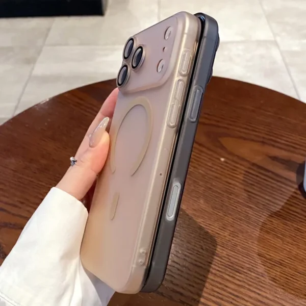 Luxury Ultra Thin Matte Clear For Magsafe Case for iPhone 17 Air 16 15 14 13 11 12 Pro Max Plus Magnetic Wireless Charge Cover - Image 3