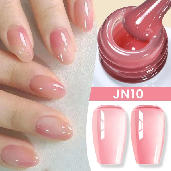 BORN PRETTY 10ml Nude Syrup Gel Jelly Nude Natural Color Semi Permanent Soak Off UV LED Varnish Nail Supplies Manicure - Image 4
