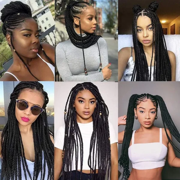 20Inch Synthetic Pre Stretched Braiding Ombre Hair Extension for Black Women Yaki Straight EZ Braid Hair Piece - Image 6