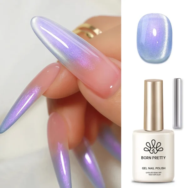 BORN PRETTY 15ml Tuberose Auroras Cat Magnetic Gel Nail Polish Gold Glitter Shine Soak Off UV Gel Nail Art Varnish NailSupplies - Image 3