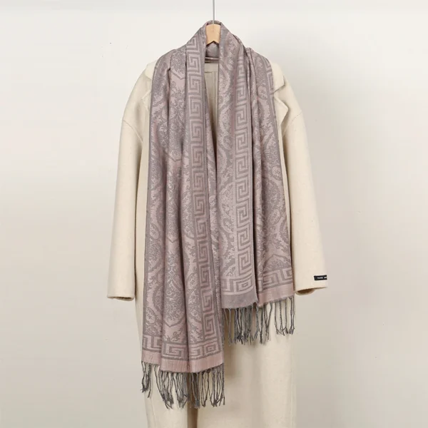 2024 Luxury Thick Cashmere Scarf Women Print New Wraps Pashmina Travel Poncho Warm Blanket Winter Bufanda Shawl Female Stoles - Image 4