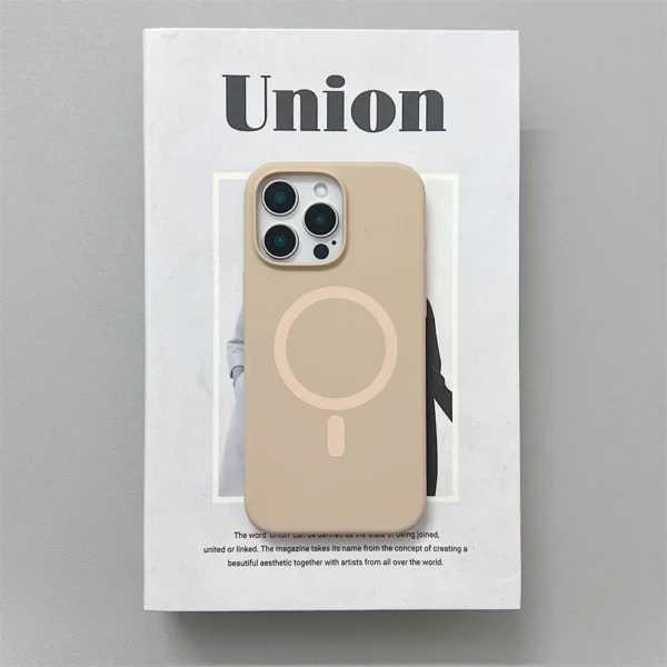 Official Same Original Liquid Silicone Phone Case for iPhone 16 15 14 13 12 Pro Max Magsafe Wireless Charging Magnetic Cover - Image 5