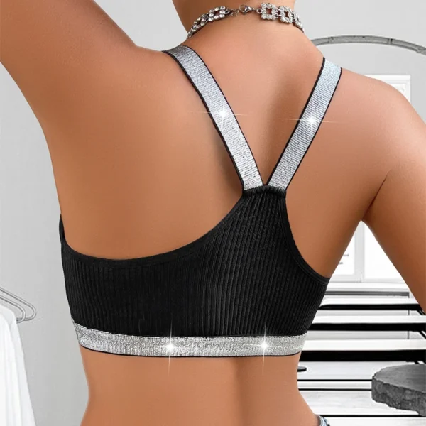 Sexy Ribbed Sportswear Fitness Women Underwear Yoga Tanks Top Backless Lingerie Lady Bras Comfortable Push Up Chic Bralette - Image 2