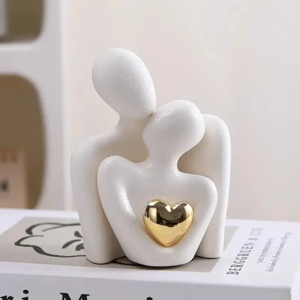1Pc Romantic Love Embrace Statue Ornament Couple Set Bedroom Interior Decoration Valentine's Day Gift - Image 4