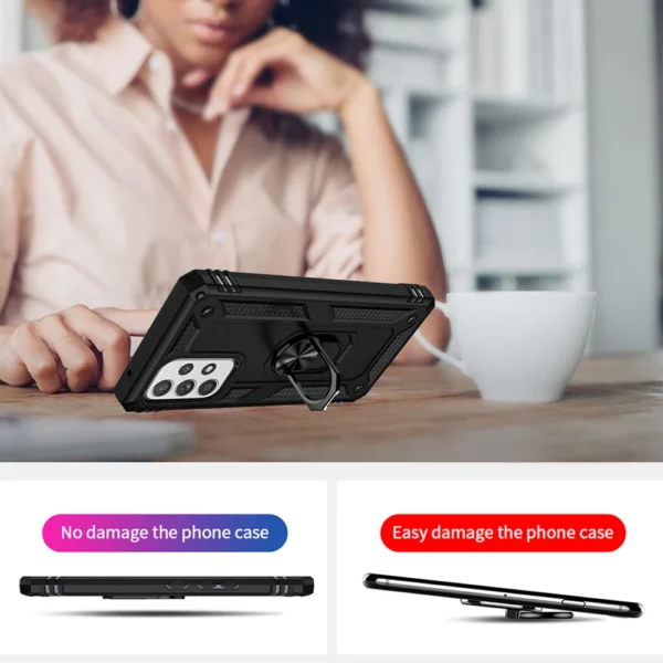 Shockproof Armor Case For Samsung Galaxy A33 A53 A73 A52 A12 A13 A42 A55 A35 A54 A51 A50 A32 A21s A71 A22 A41 Metal Ring Cover - Image 5