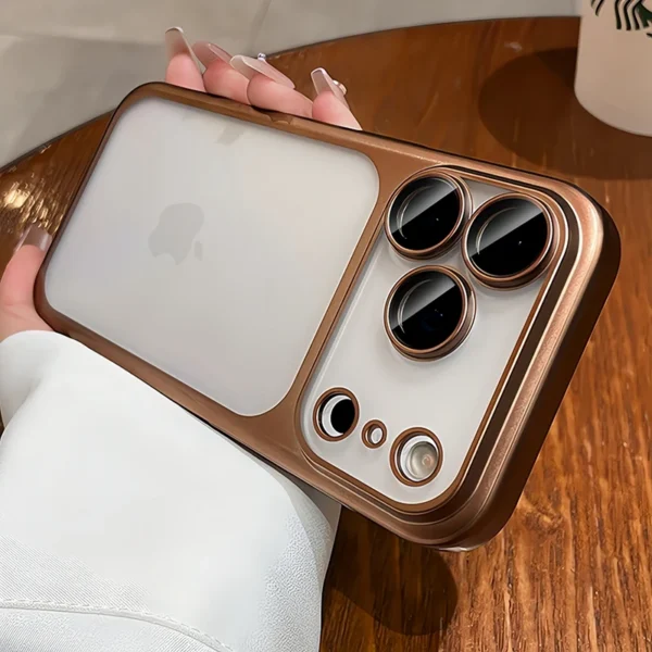 Luxury Matte Electroplate Phone Case For iPhone 12 13 14 15 16 17 Pro Max Plus Air PC Hard Transparent Bumper Cases Cover - Image 3