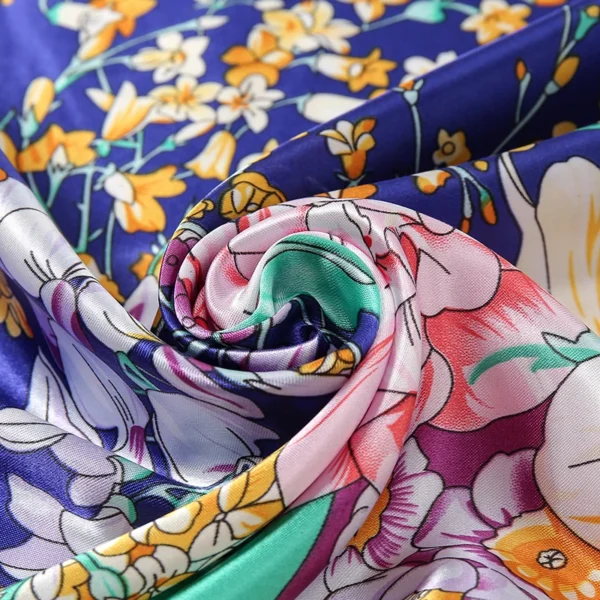 Women Spring Summer Square Scarf 90*90cm Satin Silk Scarves Headscarf Female Foulard Beach Bandana Ladies Neckerchief Hair band - Image 3