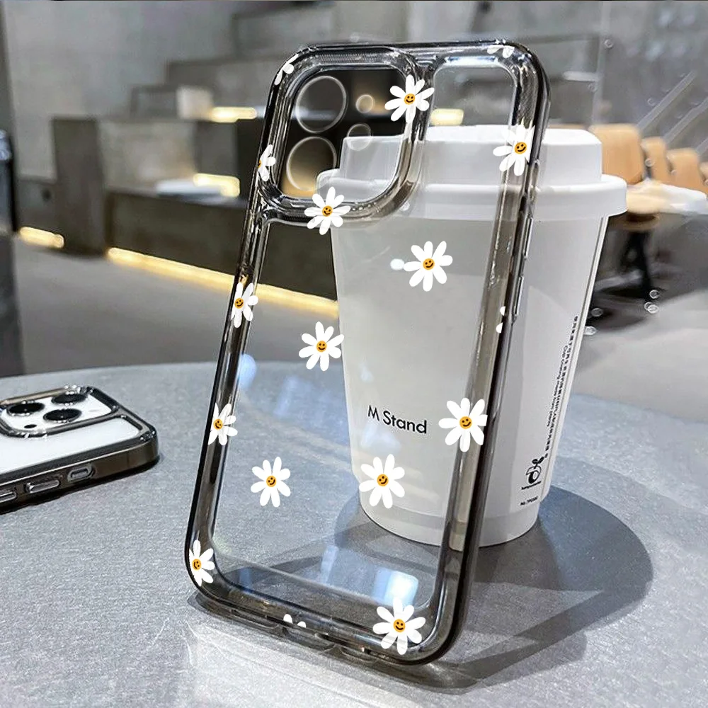 kf-Sa2a589bdef304289bd75631d0f62fa50c Small Flower Soft Case For iPhone 16 Pro Case iPhone 15 13 16e 11 12 14 17 Pro Max XR XS 7 8 Plus SE Shockproof Anti-drop Cover - Image 1