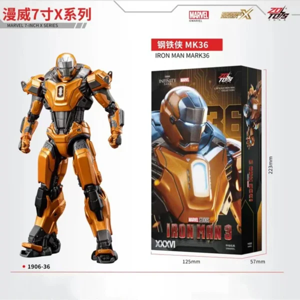 ZD Toys Iron Man Action Figure Mark 35 Red Snapper Iron Man MK 24 MK 22 MK 47 Tony Stark Ironman Figure Action Collect Toy Gift - Image 3