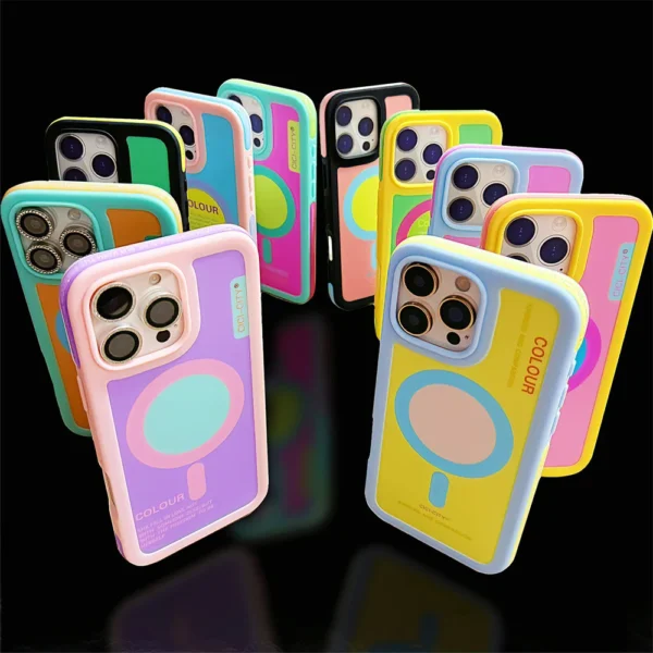 Luxury Candy Color Magsafe Case for iPhone 17 Air 16 Pro 15 14 13 16 Pro Max Plus Color Dopamine Magnetic Wireless Charge Cove - Image 6