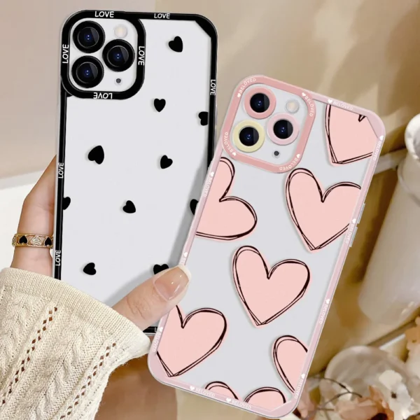 Daisy Flowers Phone Case For iPhone 11 Case iPhone 13 16 14 12 15 Pro Max Mini 7 8 Plus XS XR SE Colorful Love Heart Cover Coque - Image 3