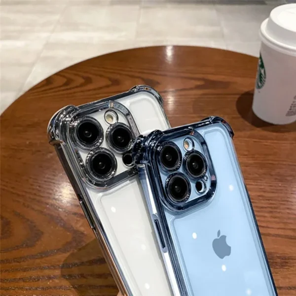 Luxury Electroplate Transparent Phone Case For iPhone 11 12 13 14 15 16 Pro Max Plus Clear Bumper Shockproof Protection Cover - Image 3