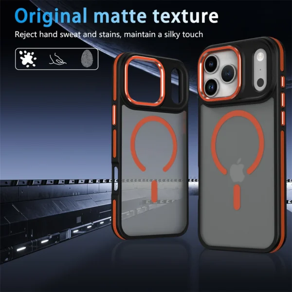 Luxury Magnetic Colorful Border Case for iPhone 17 Air 16 Pro Max 15 14 Plus 13 12 11 Magsafe Wireless Charging Shockproof Cover - Image 2