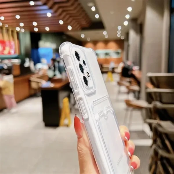 Card Bag Wallet Case for Samsung Galaxy S25 S24 S23 S22 S21 Ultra Plus FE A54 A53 A13 A14 A52 A34 A32 A72 5G Clear Cover Funda - Image 3