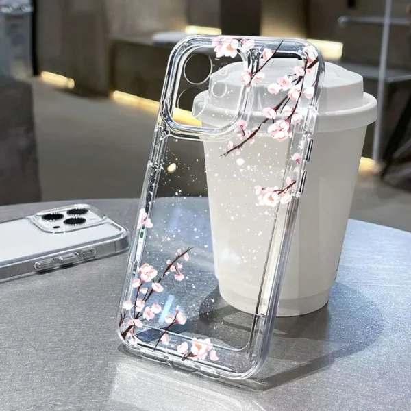 Soft Clear Phone Case For iPhone 11 Case iPhone 13 14 12 15 Pro Max XS Max XR X 7 8 Plus SE Shockproof Aesthetic Flower Cover - Image 4