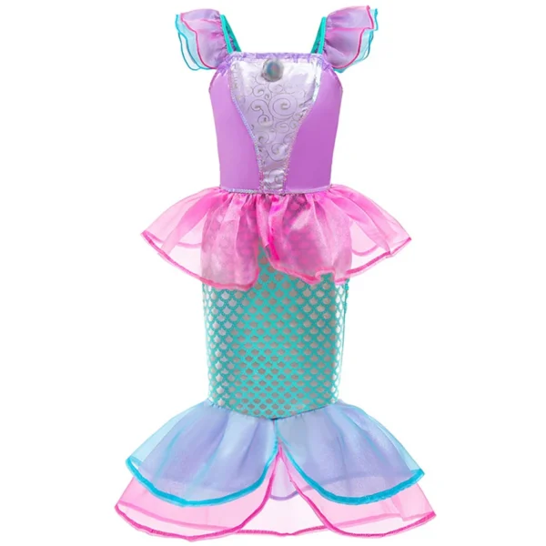 Children Snow White Cinderella Aurora Anna Elsa Costume Girl Cosplay Dress Kids Encanto Mirabel Little Mermaid Halloween Clothes - Image 5