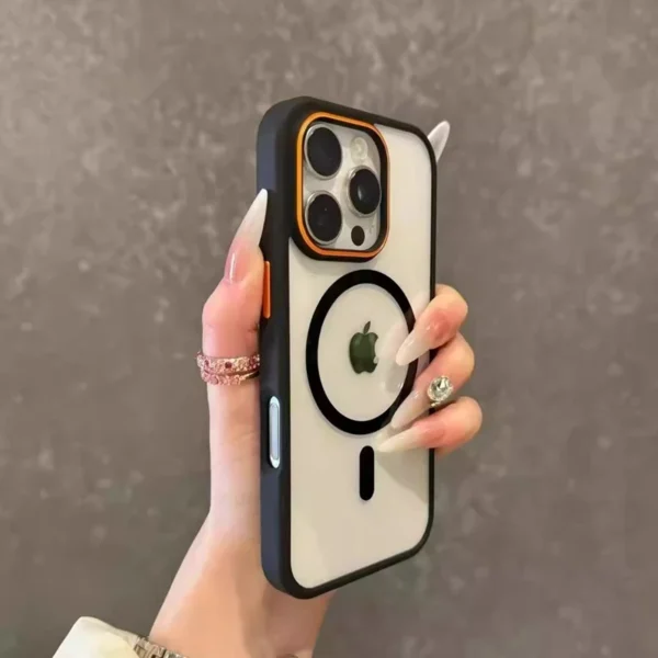 Luxury Wireless Charging Magsafe Transparent Phone Case For iPhone 11 12 13 14 15 16 Pro Max Plus Magnetic Bumper Back Cover - Image 6
