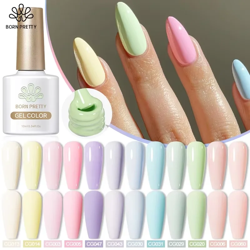 kf-Sad75bfb22e58498c97321bda56fd2777r BORN PRETTY Sweet Spring Summer Color Gel Nail Polish 10ml Light Pink Green Yellow Long Lasting Varnis Semi Permanent For Nails - Image 1