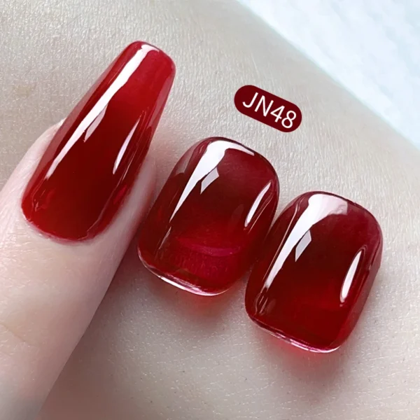 BORN PRETTY 10ml Blood Red Jelly Gel Nail Polish Halloween Nails Art Gel Polish Sheer Translucent Nail Gel for Winter Manicure - Image 2