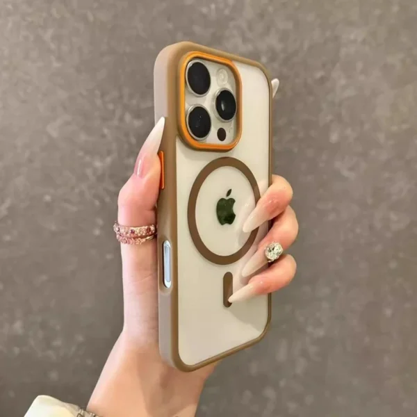 Luxury Wireless Charging Magsafe Transparent Phone Case For iPhone 11 12 13 14 15 16 Pro Max Plus Magnetic Bumper Back Cover - Image 2