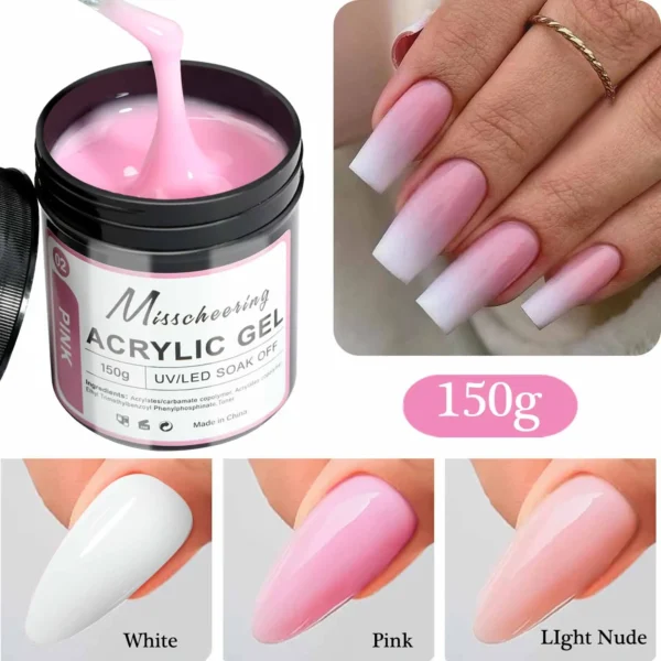 1Jar 100/150g Poly Nail Gel UV LED Cured Builder Nail Gel Acrylic Crystal Nail Extension Gel For Nails DIY At Home Salon - Image 2