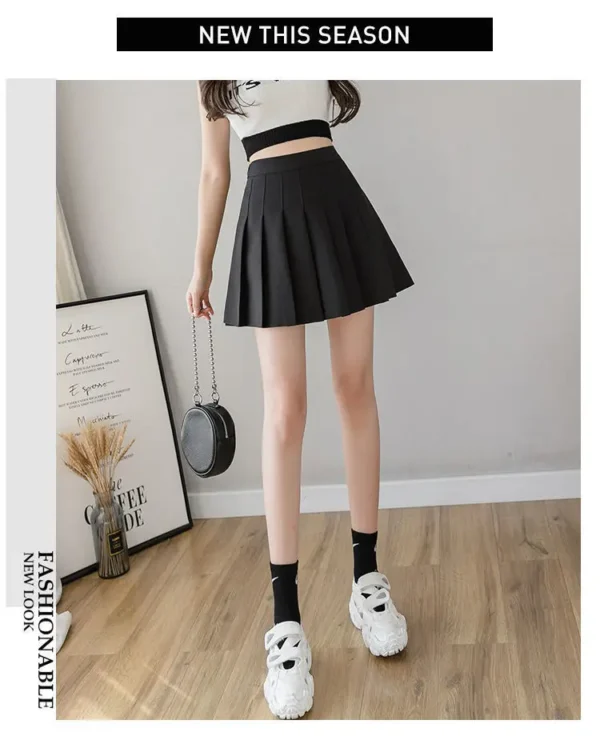 Mini Skirts Womens 2024 Summer Japanese School Pleated Skirts High Waist Kawaii Cute Pink Plaid Skirt Uniform Harajuku Jupe - Image 6