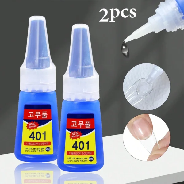 1/2/6pcs 20g Super Strong Nail Glue For False Nails Soft Nail Tips Gel Quick Drying,Suitable For Nail Art Beginners Adhesive Gel - Image 1