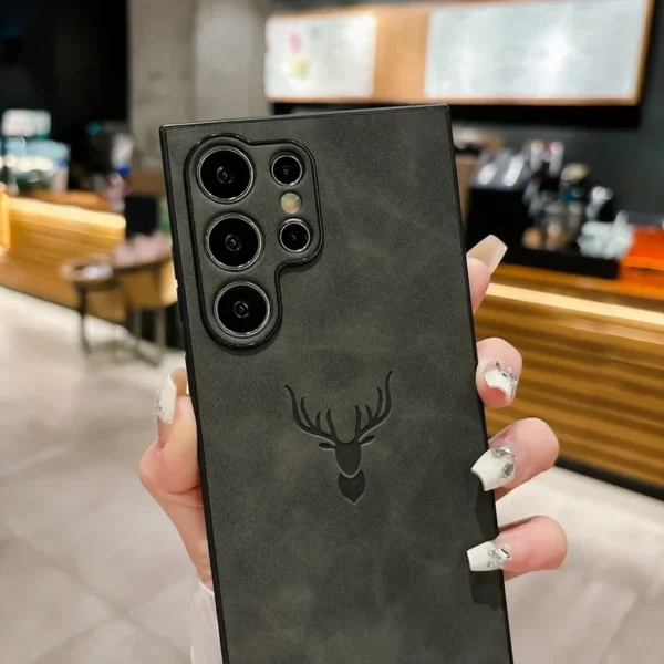 Luxury Deer Cortex Phone Case For Samsung Note 20 S21 S22 S23 S24 Ultra Plus FE Shockproof Bumper Cases Cover - Image 5