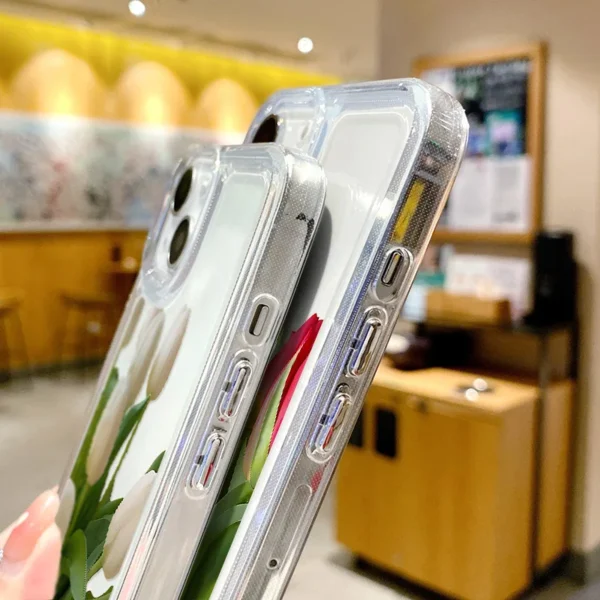 Rose Flower Phone Case For iPhone 16 Pro Case iPhone 17 11 13 15 12 14 Pro Max 16E XR XS 7 8 Plus SE Soft Shockproof Clear Cover - Image 6