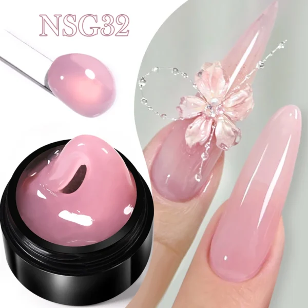 BORN PRETTY 15ml Clear Non Stick Hand Extension Gel 3D Shaping Sculpting Carving Nail Art Solid Hard Gel for Fake Nail - Image 2