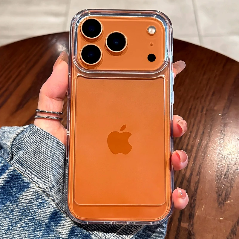 kf-Sb2460cce5cf5412f88bb48772fdda918I Luxury Transparent Acrylic Phone Case For iPhone 11 12 13 14 15 16 17 Pro Max Plus Air Shock Proof Bumper Clear Cases Cover - Image 1