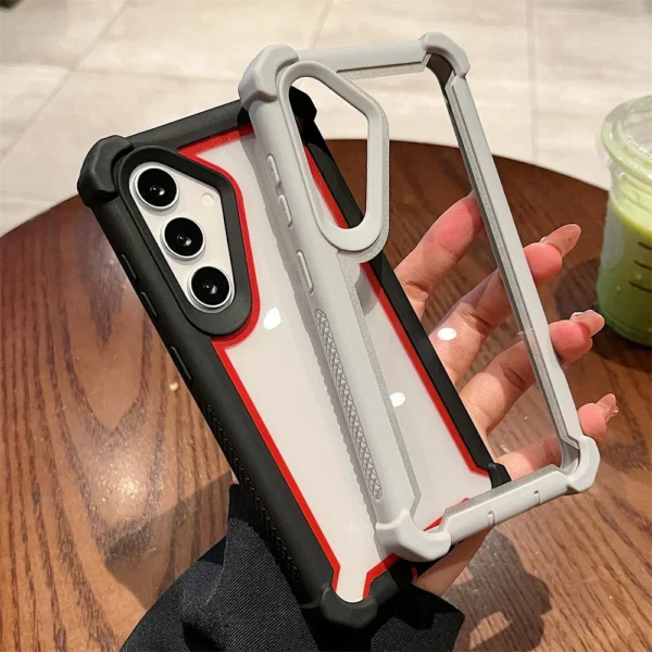 Heavy Duty Dual Layer Transparent Luxury Phone Case for Samsung Galaxy A06 A12 A15 A16 A21 A23 A24 A25 A35 A51 A54 A55 A56 Cover - Image 4