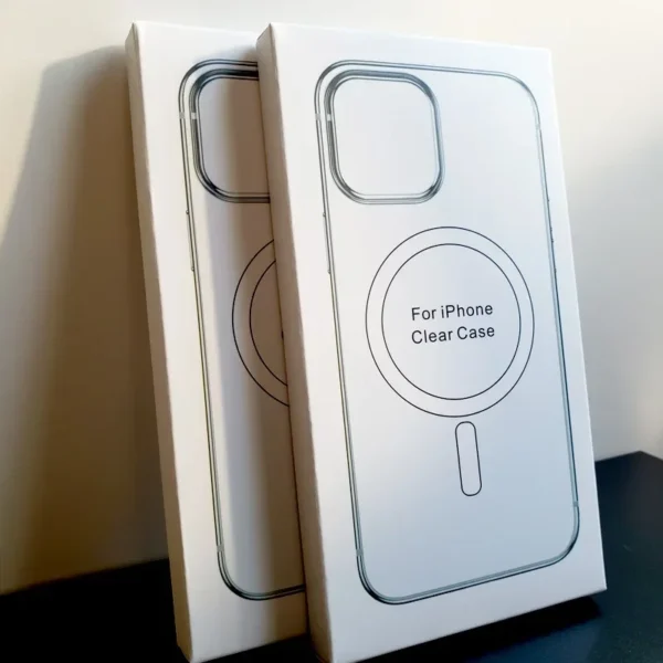 Original For Magsafe Magnetic Wireless Charging Case For iPhone 15 14 13 12 11 Pro MAX Mini XR X XS 7 8Plus SE Transparent Cover - Image 1