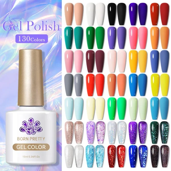 BORN PRETTY 130Colors Nail Gel Polish 10ml Vernis Semi Permanent Nail Art Manicure Soak Off LED UV Gel Nail Polish Nail Supplies - Image 3